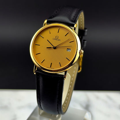 OMEGA De Ville Gold Rare Tapestry Dial [REF. 196.0312]