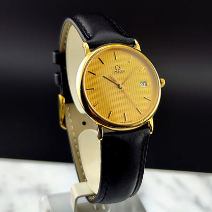 OMEGA De Ville Gold Rare Tapestry Dial [REF. 196.0312]