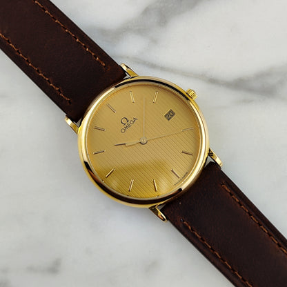 OMEGA De Ville Gold Rare Tapestry Dial [REF. 1960.312]