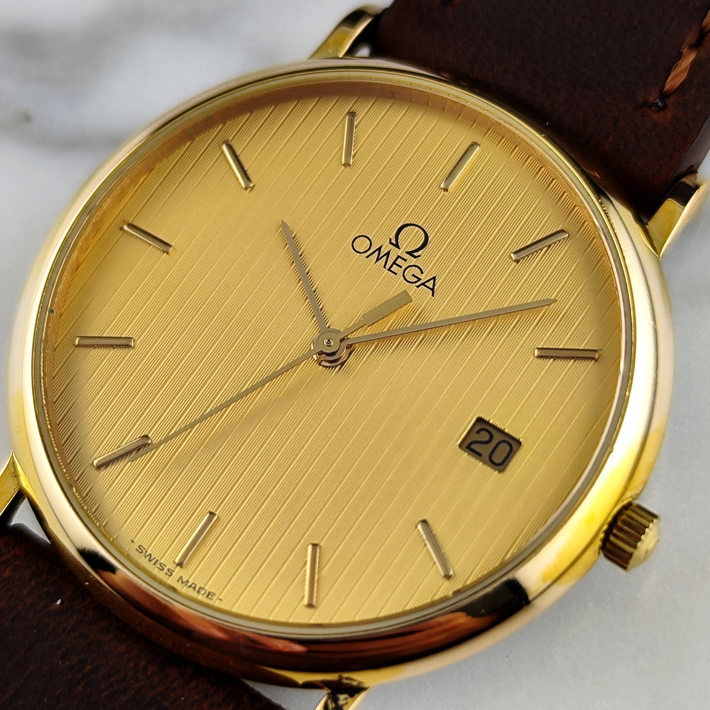OMEGA De Ville Gold Rare Tapestry Dial [REF. 1960.312]