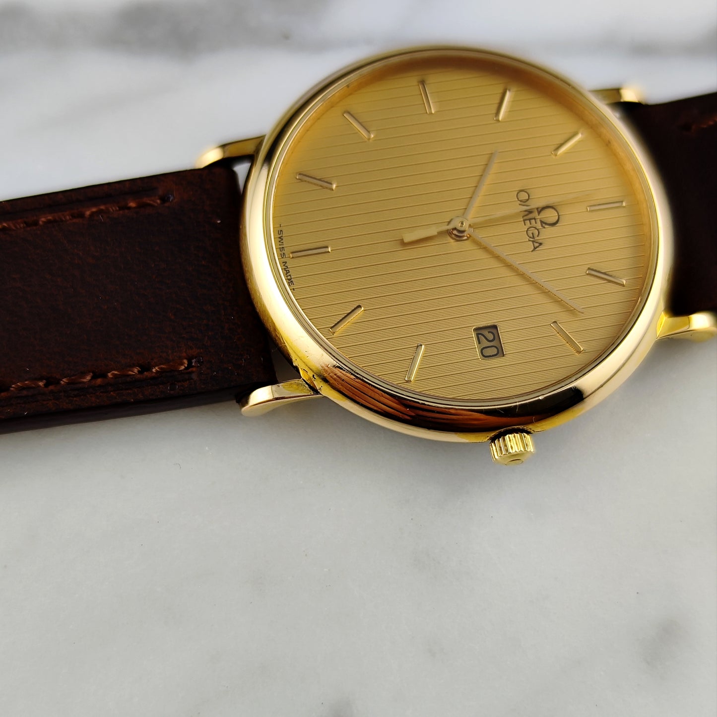 OMEGA De Ville Gold Rare Tapestry Dial [REF. 1960.312]