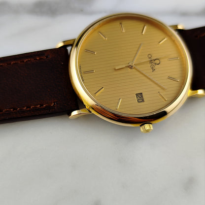 OMEGA De Ville Gold Rare Tapestry Dial [REF. 1960.312]
