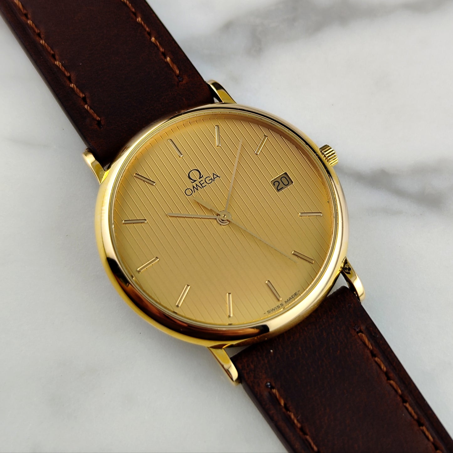 OMEGA De Ville Gold Rare Tapestry Dial [REF. 1960.312]