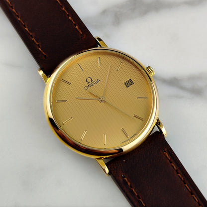OMEGA De Ville Gold Rare Tapestry Dial [REF. 1960.312]