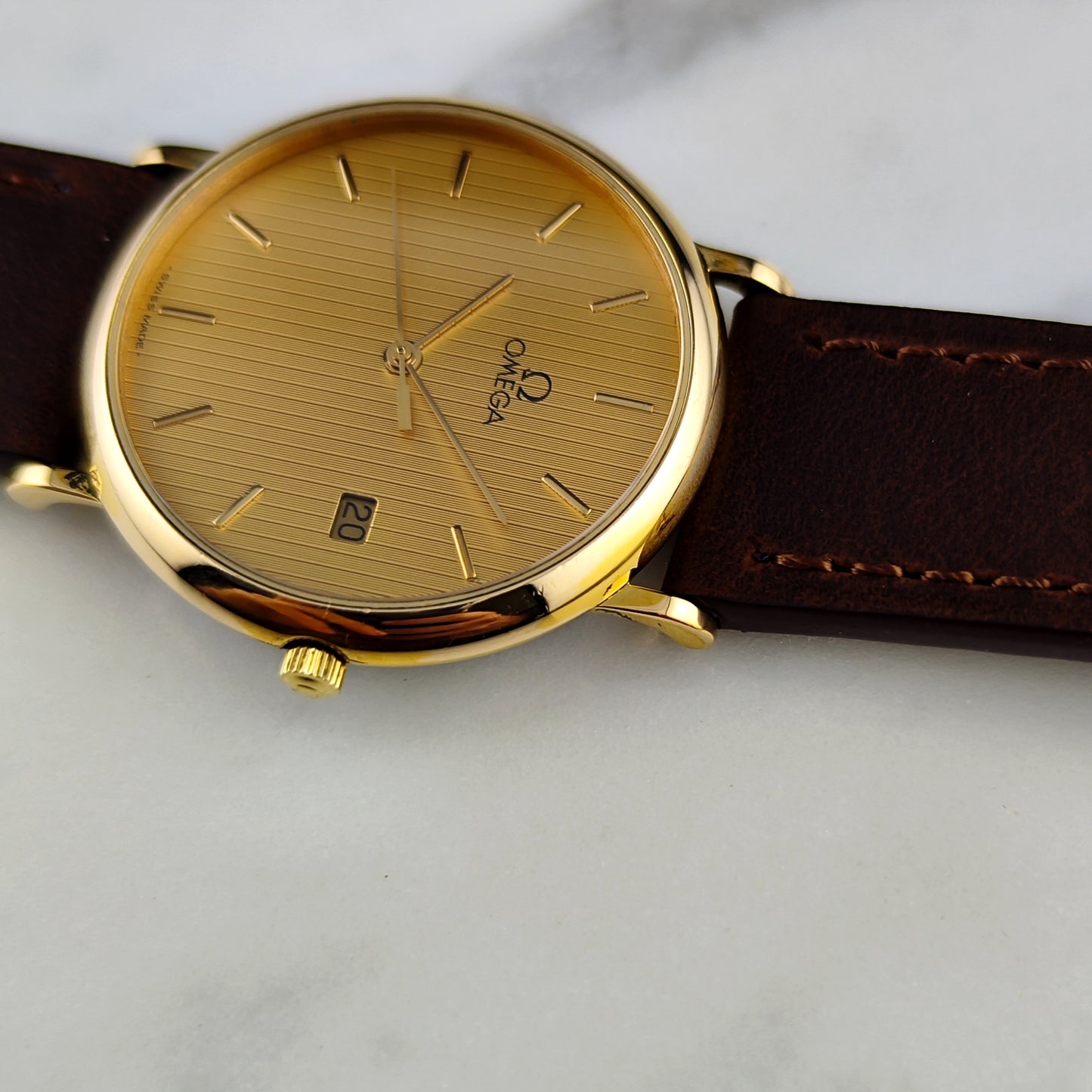 OMEGA De Ville Gold Rare Tapestry Dial [REF. 1960.312]
