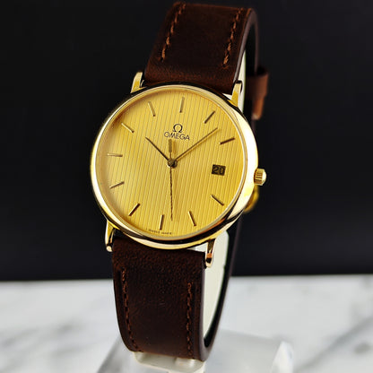 OMEGA De Ville Gold Rare Tapestry Dial [REF. 1960.312]