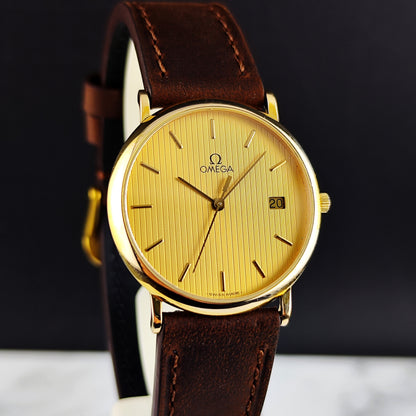 OMEGA De Ville Gold Rare Tapestry Dial [REF. 1960.312]