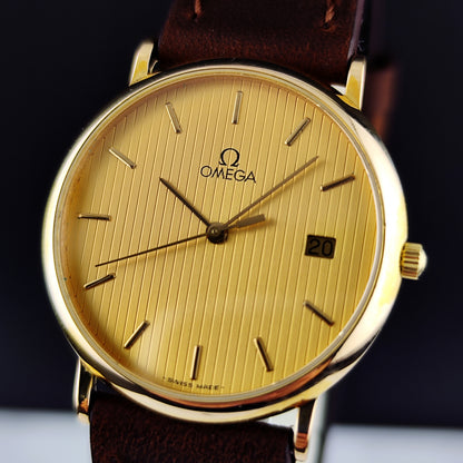 OMEGA De Ville Gold Rare Tapestry Dial [REF. 1960.312]