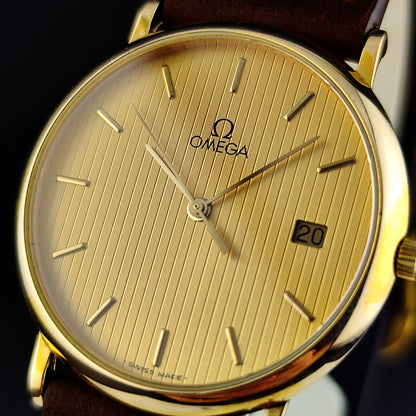 OMEGA De Ville Gold Rare Tapestry Dial [REF. 1960.312]