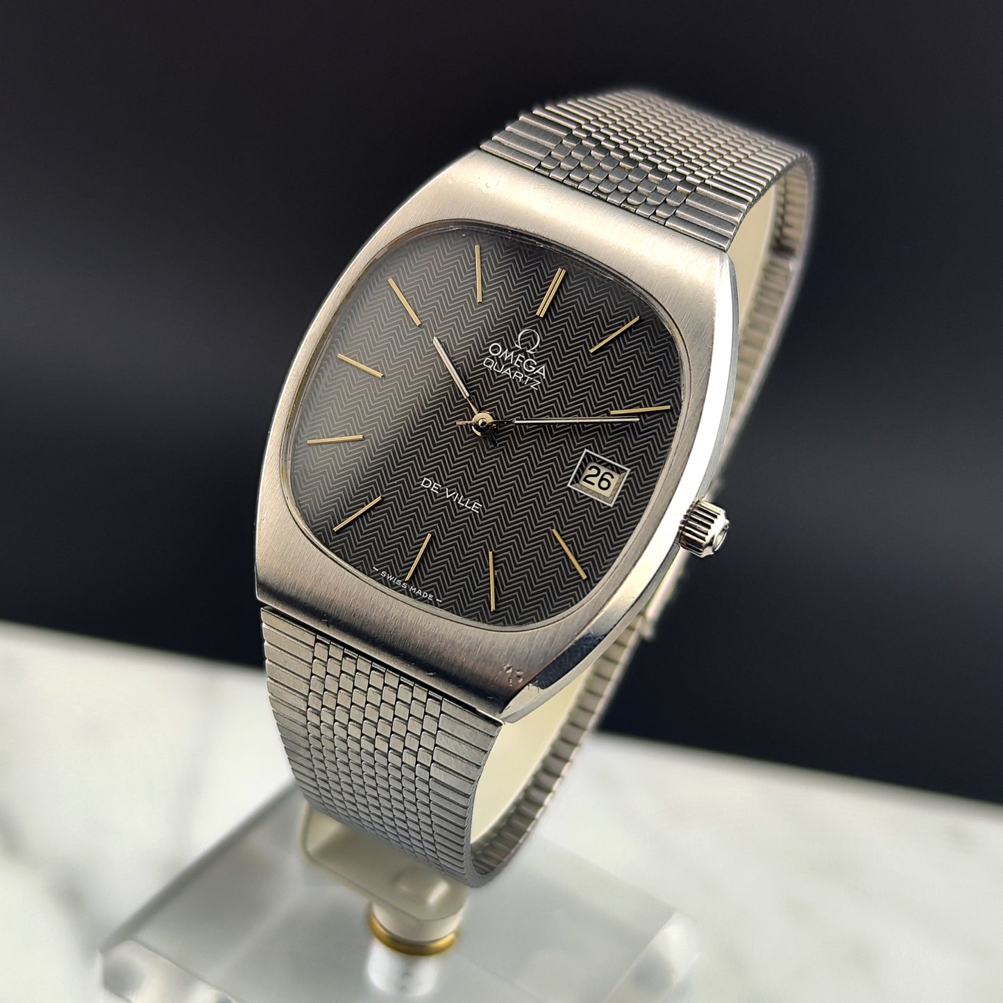 OMEGA De Ville Grey Special Dial Rare Quartz [REF. 192.0029]