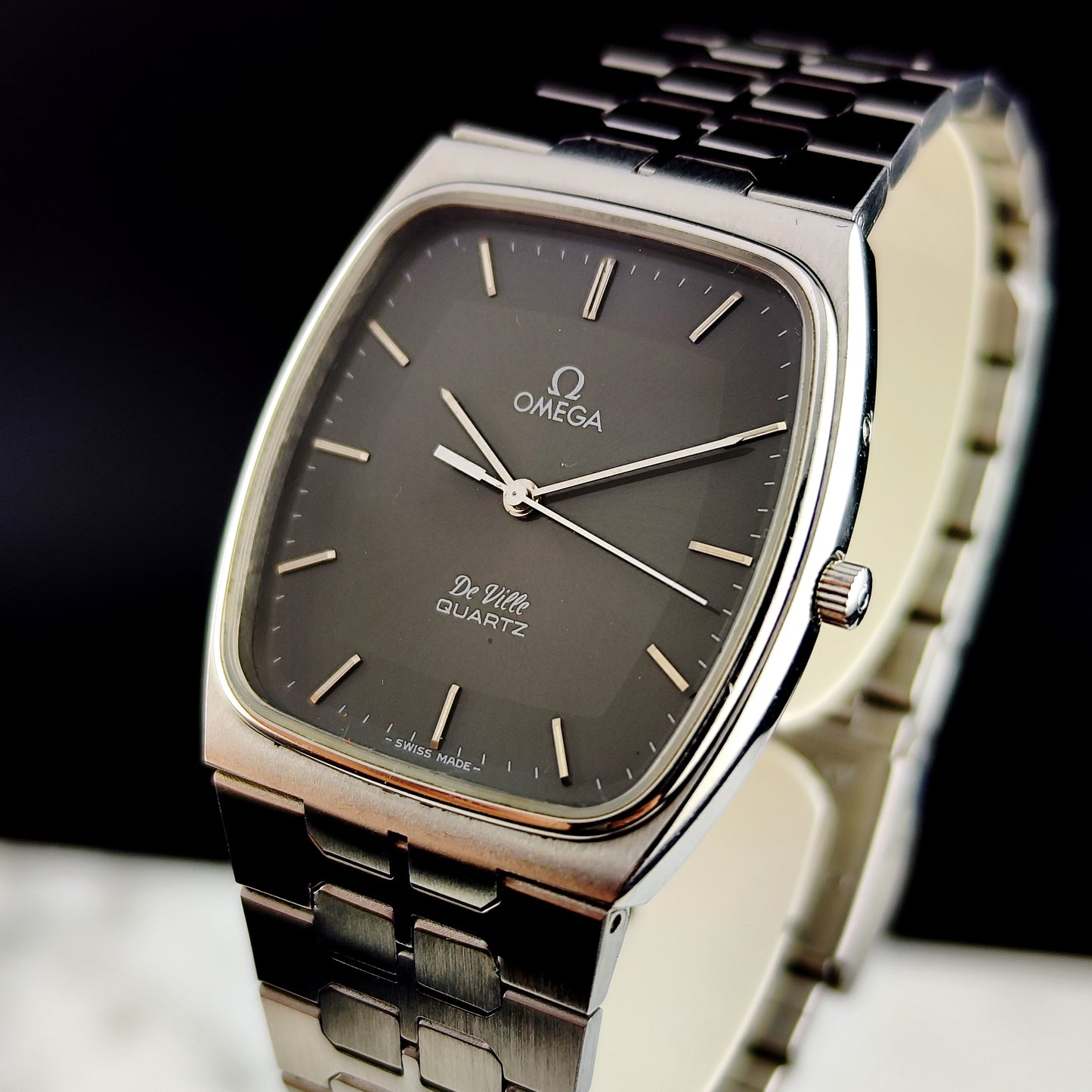 OMEGA De Ville Quartz Grey Dial Super Rare 1979 [REF. 191.0089]