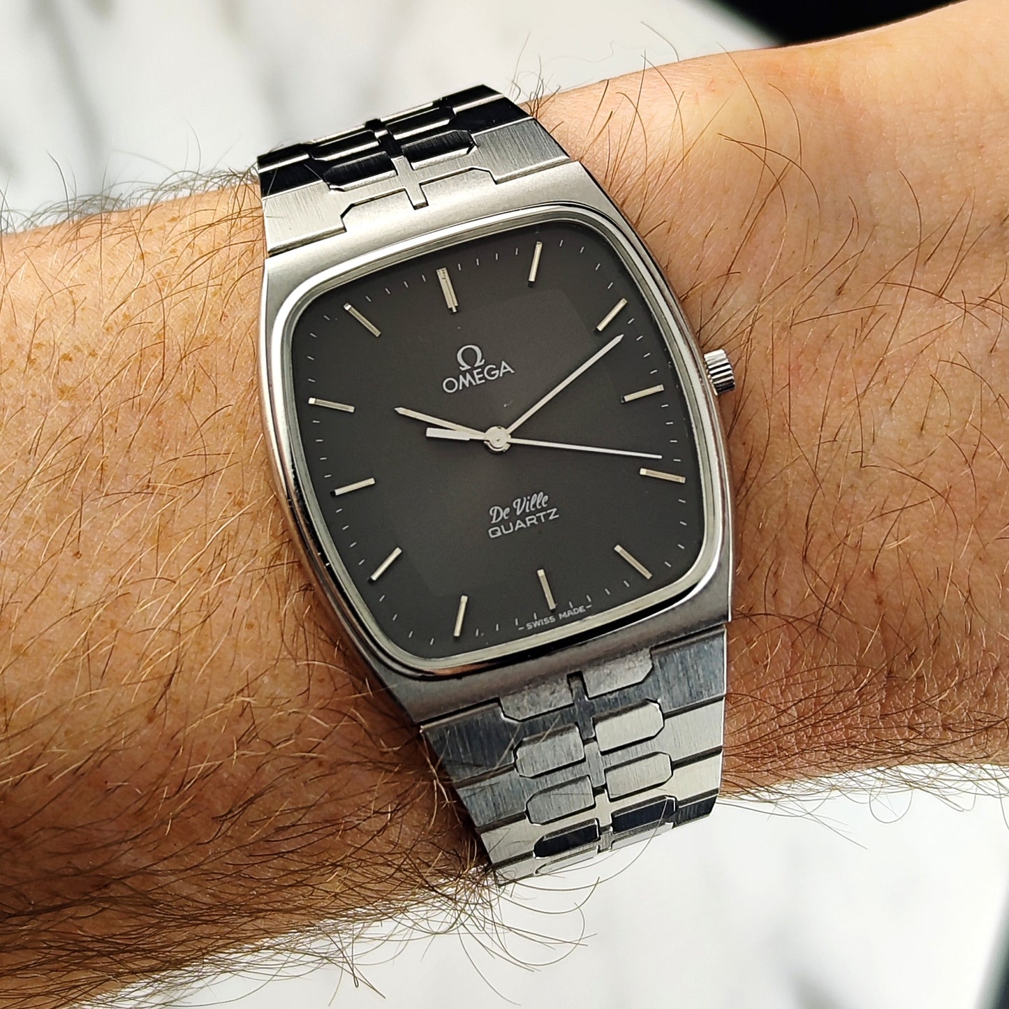 OMEGA De Ville Quartz Grey Dial Super Rare 1979 [REF. 191.0089]
