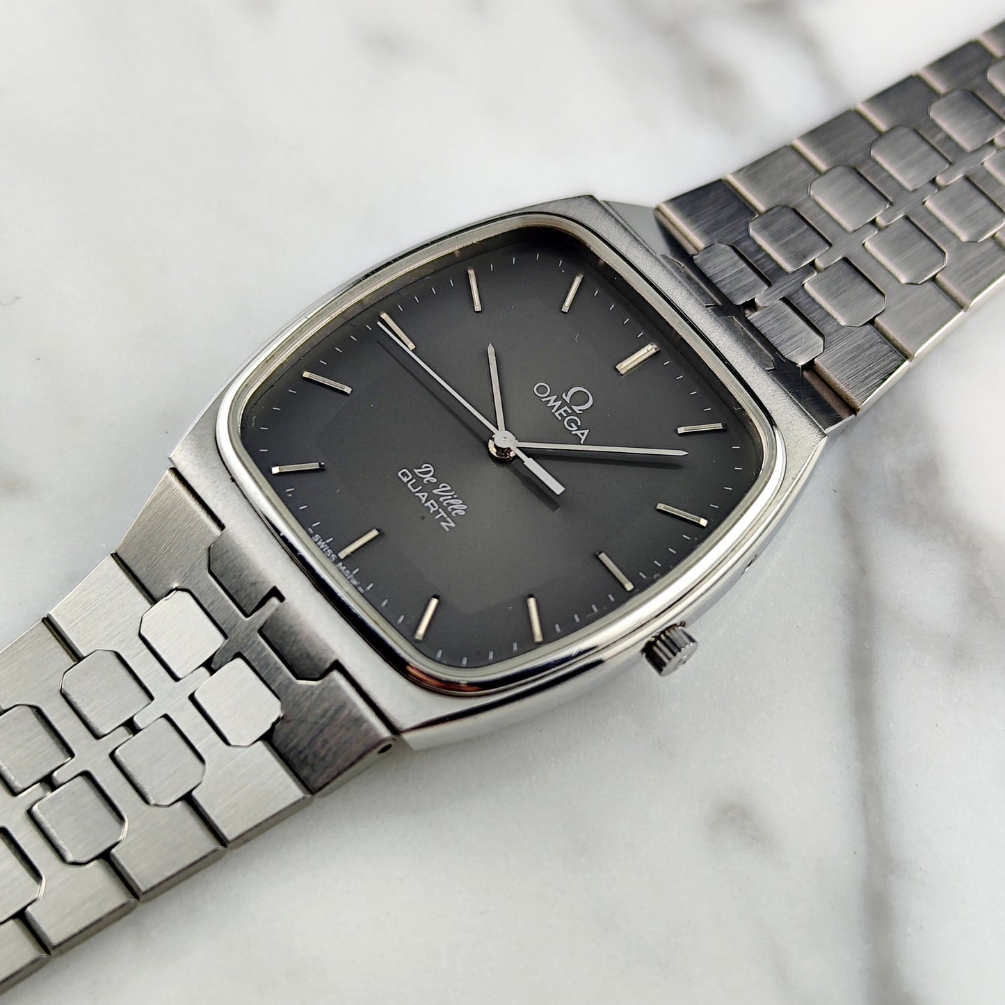 OMEGA De Ville Quartz Grey Dial Super Rare 1979 [REF. 191.0089]