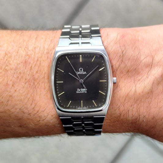 OMEGA De Ville Quartz Grey Dial Super Rare 1980 [REF. 191.0089]