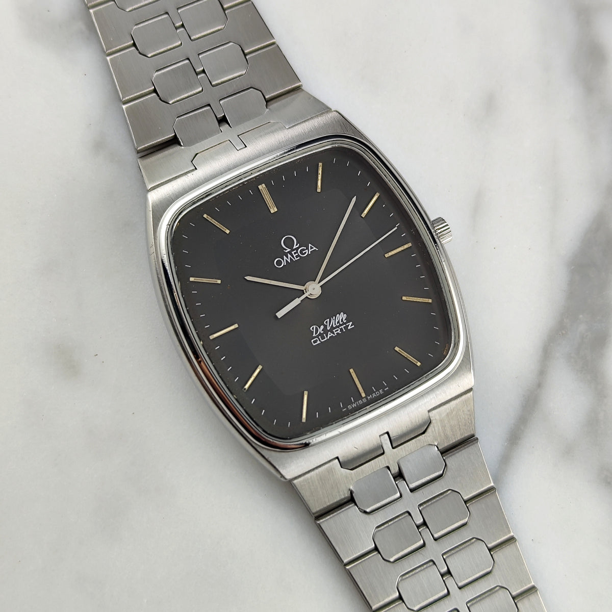 OMEGA De Ville Quartz Grey Dial Super Rare 1980 [REF. 191.0089]
