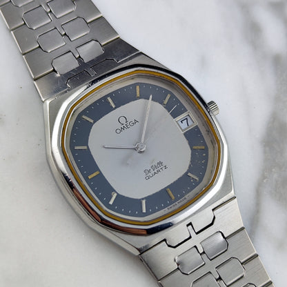 Omega De Ville Quartz Silver Dial Blue Ring 1979 – Bild 10