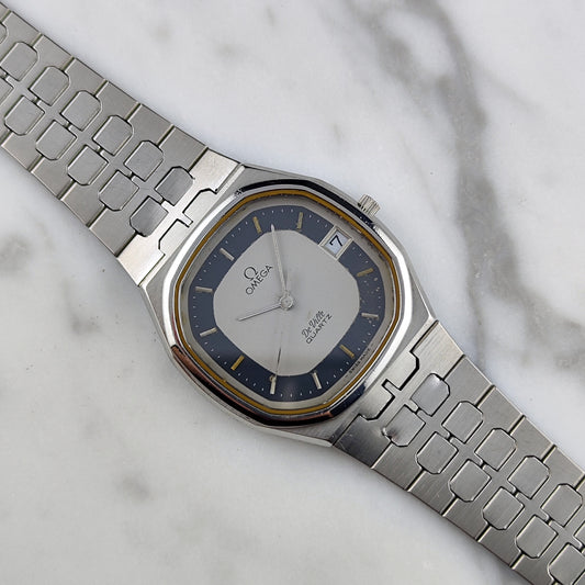 Omega De Ville Quartz Silver Dial Blue Ring 1979 – Bild 11