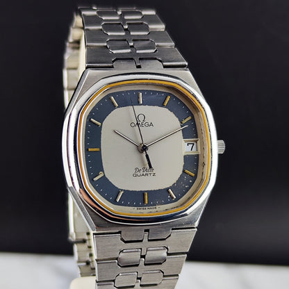 Omega De Ville Quartz Silver Dial Blue Ring 1979 – Bild 5