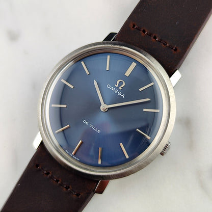 Omega De Ville Blue Dial 1975 Serviced 08/2026 [REF. 111.077]