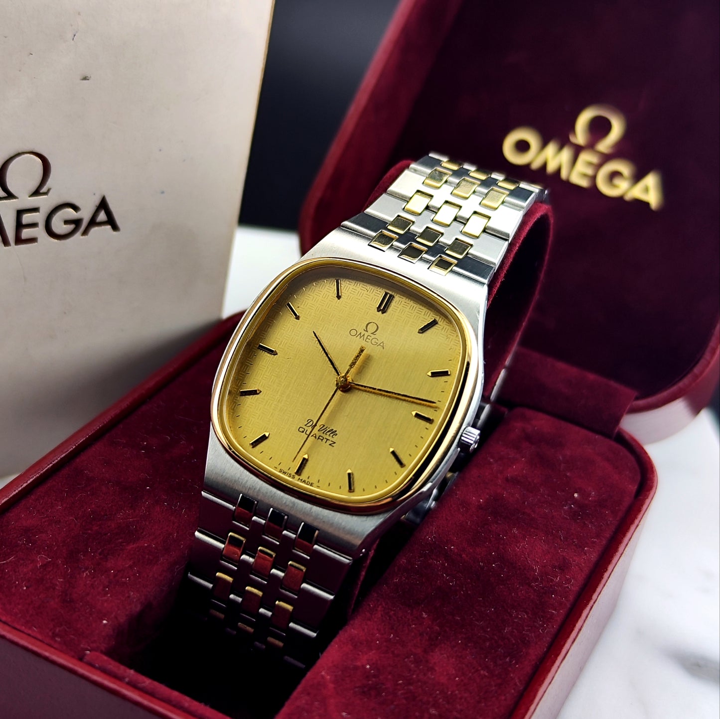 OMEGA De Ville Super Rare Dial Two-Tone with Box [REF. 195.0016]