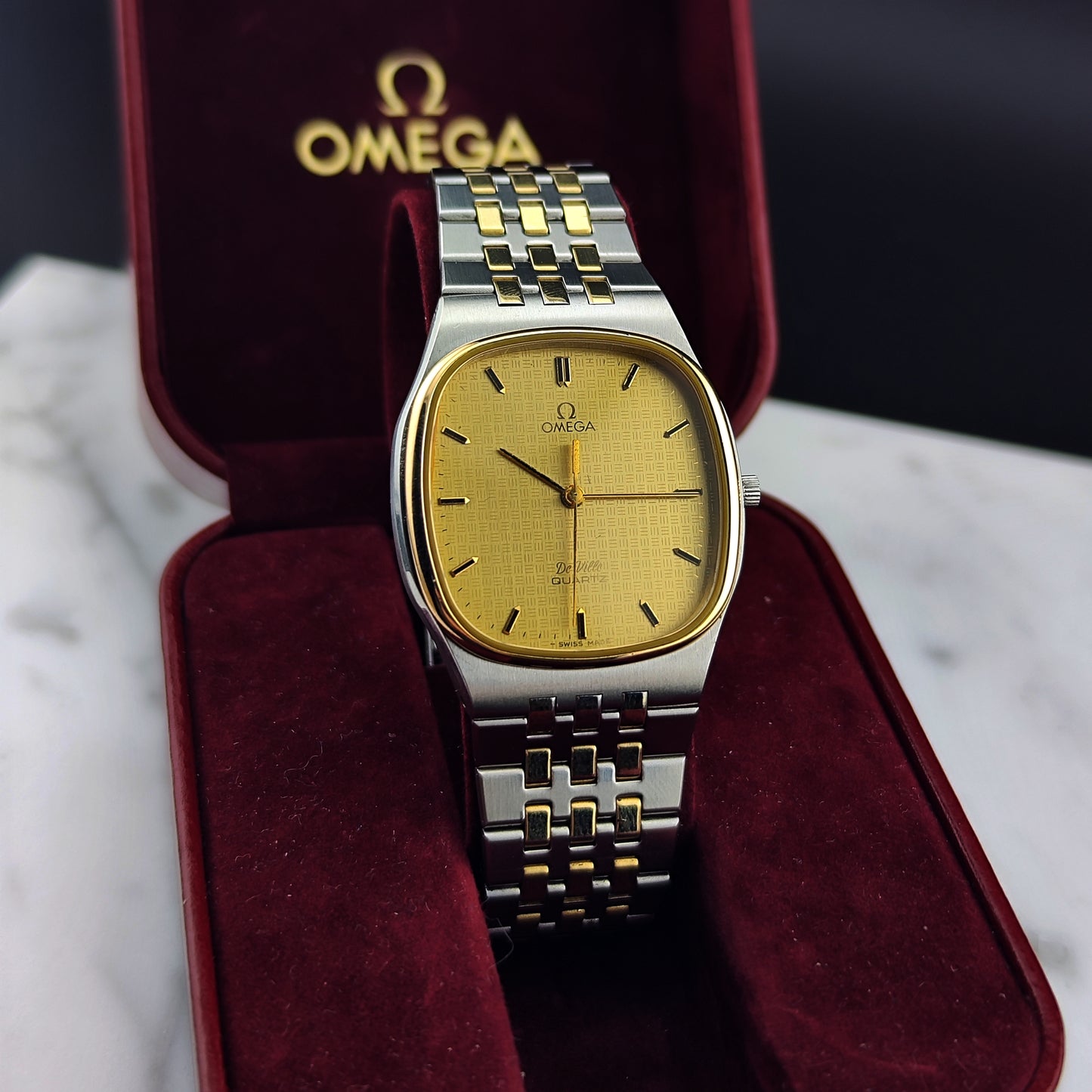 OMEGA De Ville Super Rare Dial Two-Tone with Box [REF. 195.0016]