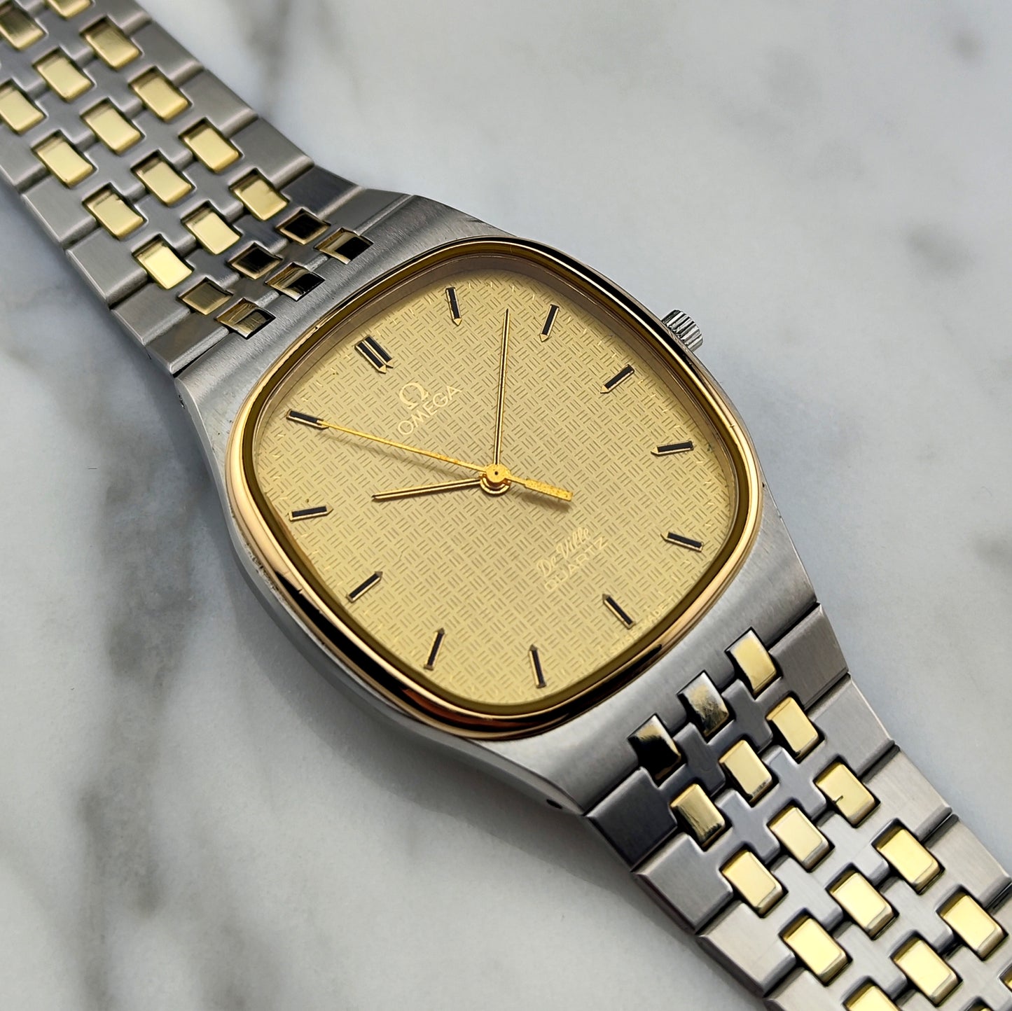 OMEGA De Ville Super Rare Dial Two-Tone with Box [REF. 195.0016]