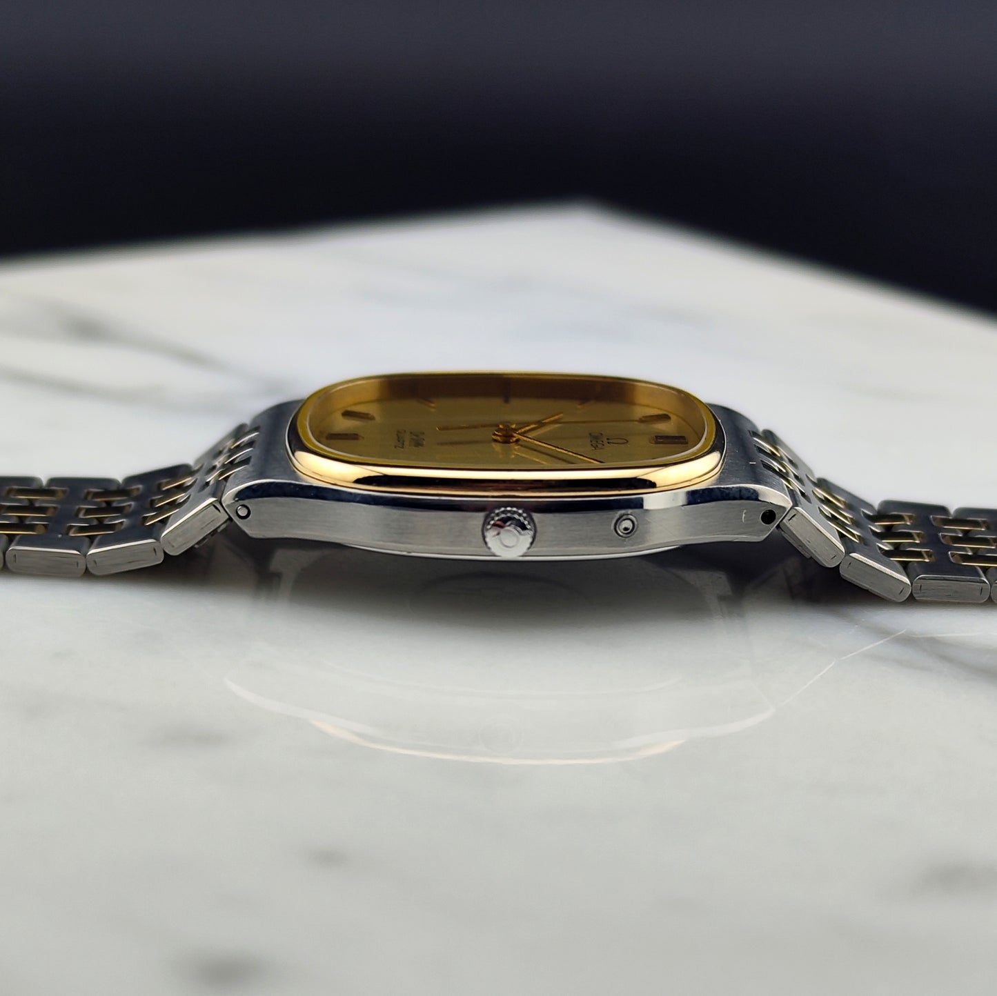 OMEGA De Ville Super Rare Dial Two-Tone with Box [REF. 195.0016]