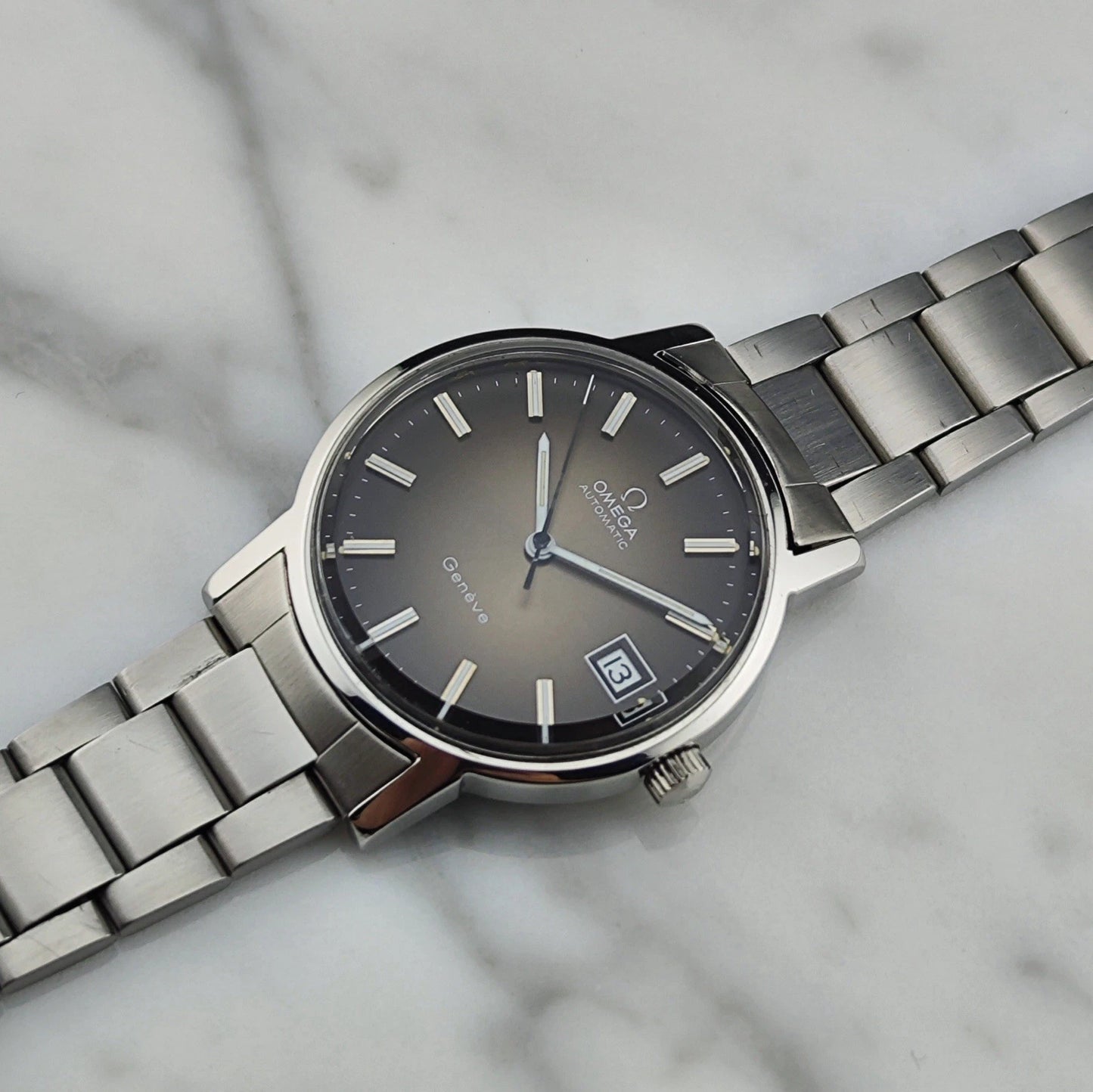 OMEGA Genève Automatic Steel Bracelet Super Rare Brown Dial [REF. 166.0163]