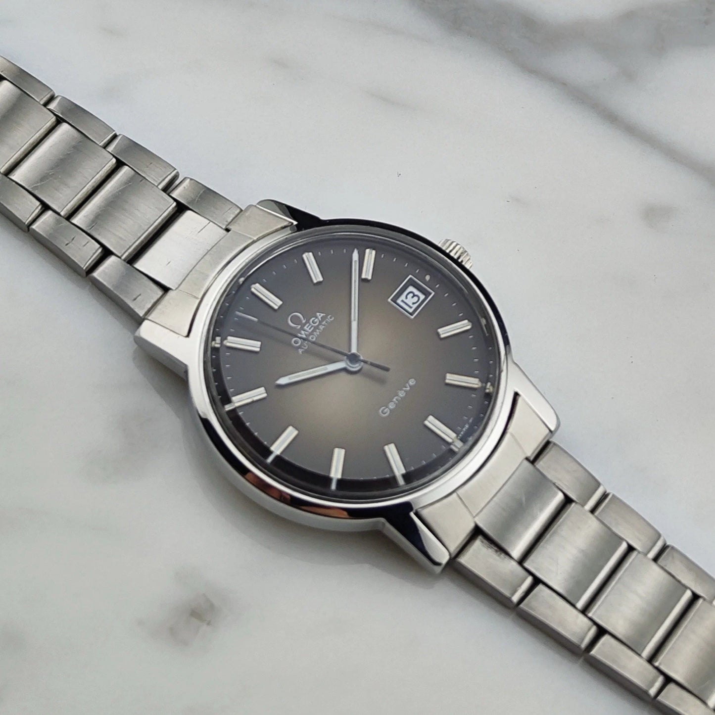 OMEGA Genève Automatic Steel Bracelet Super Rare Brown Dial [REF. 166.0163]