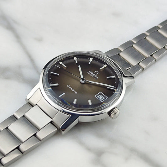OMEGA Genève Automatic Steel Bracelet Super Rare Brown Dial [REF. 166.0163]