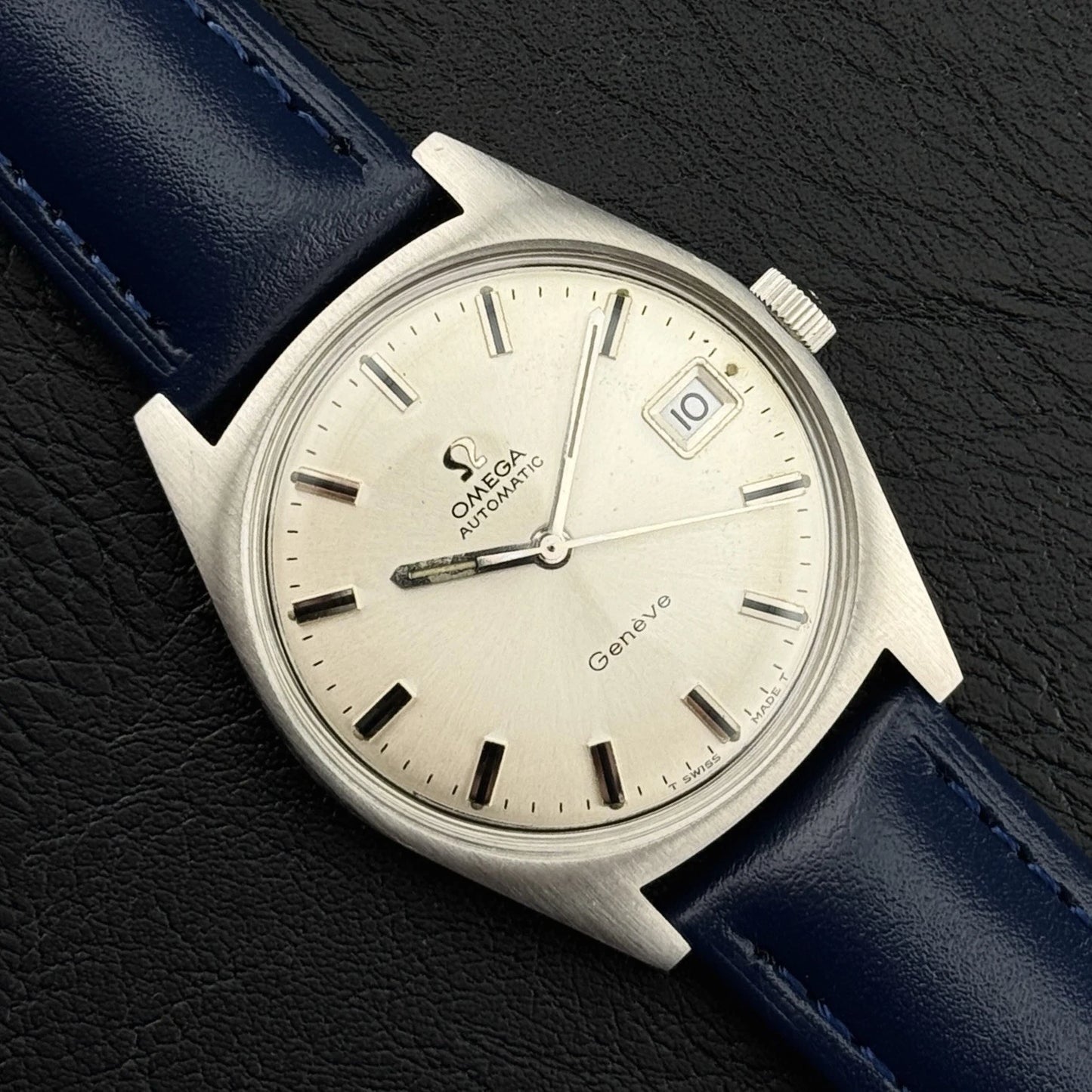 OMEGA Genève Automatic Steel Blue Strap Near Mint [REF. 166.041]