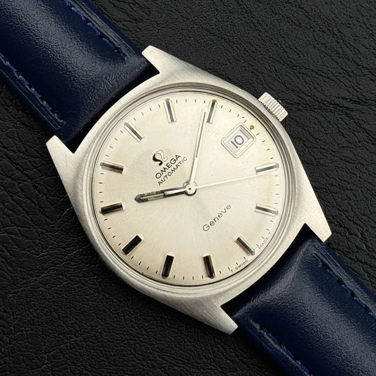 OMEGA Genève Automatic Steel Blue Strap Near Mint [REF. 166.041]