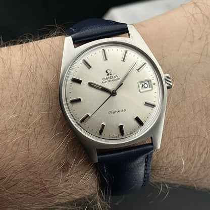 OMEGA Genève Automatic Steel Blue Strap Near Mint [REF. 166.041]