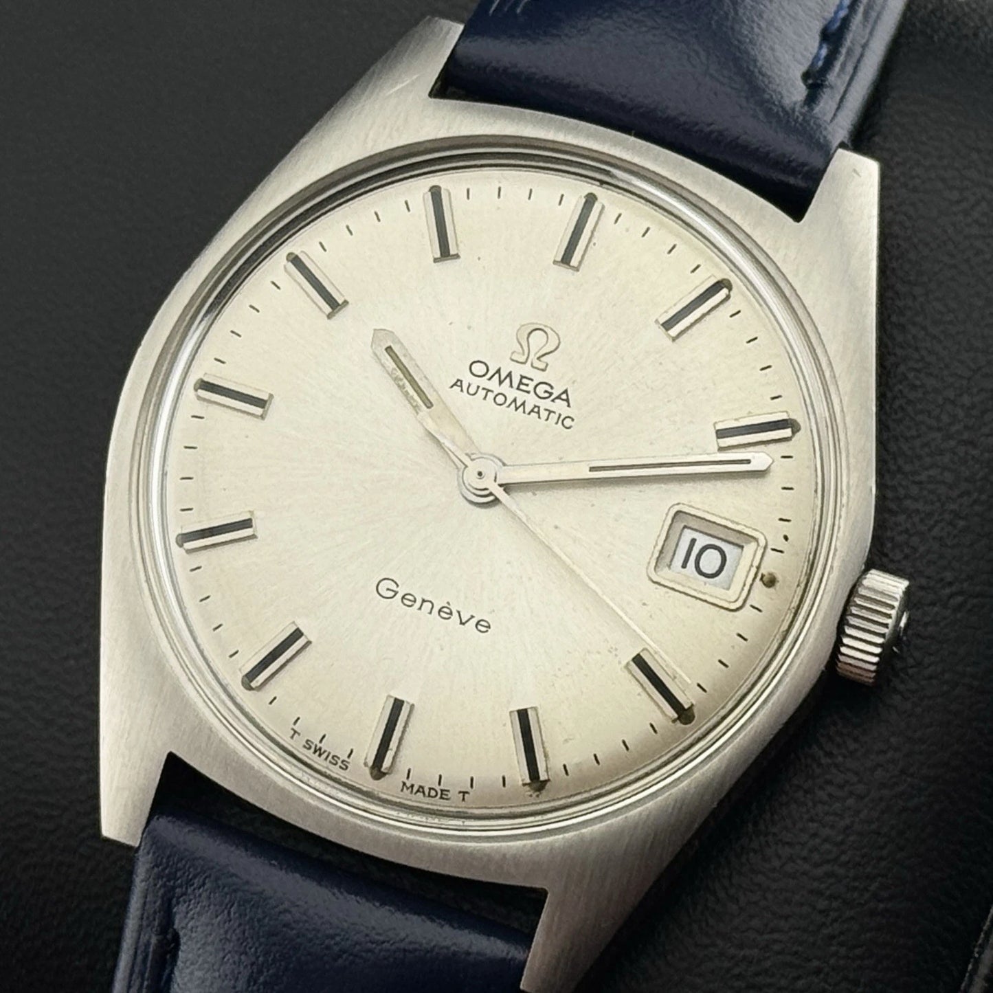 OMEGA Genève Automatic Steel Blue Strap Near Mint [REF. 166.041]