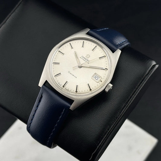 OMEGA Genève Automatic Steel Blue Strap Near Mint [REF. 166.041]