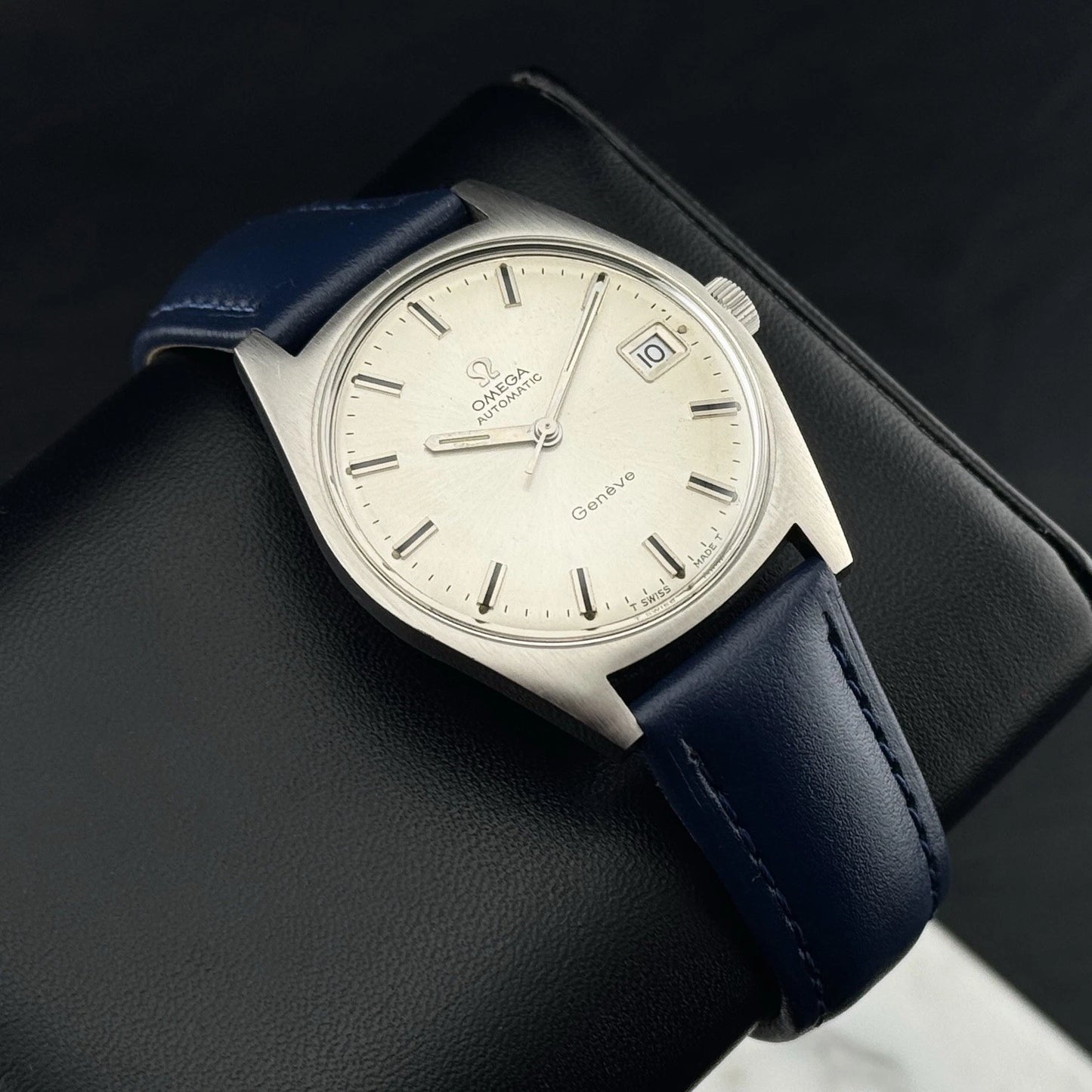 OMEGA Genève Automatic Steel Blue Strap Near Mint [REF. 166.041]