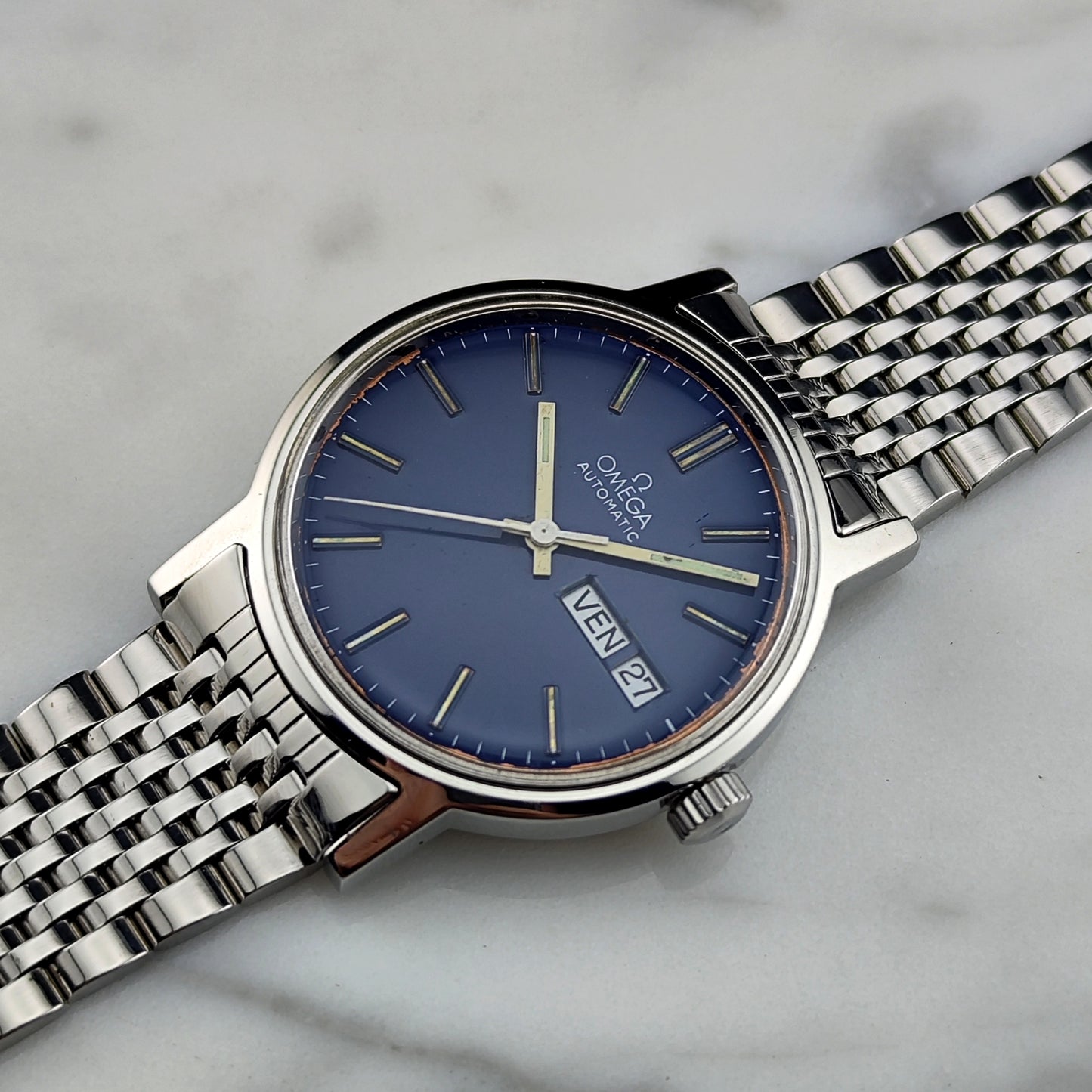 OMEGA Genéve Automatic Blue Dial France Day-Date Serviced [REF. 166.0117]