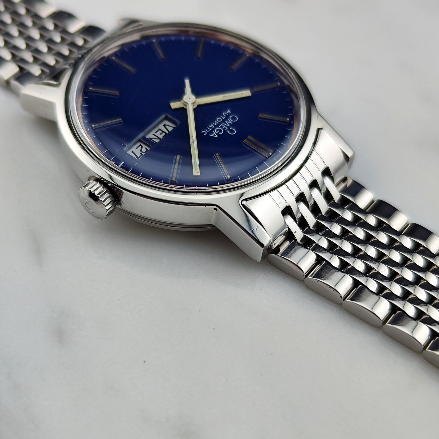 OMEGA Genéve Automatic Blue Dial France Day-Date Serviced [REF. 166.0117]