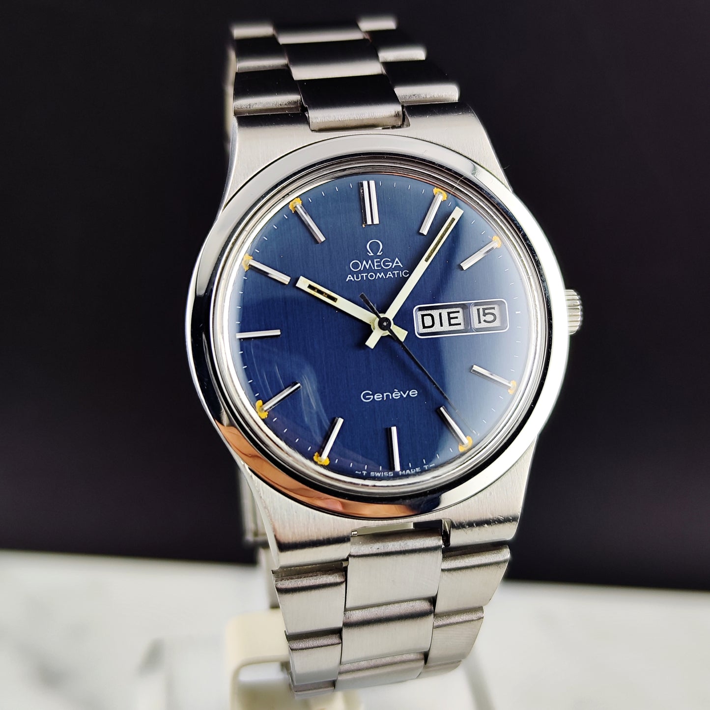 Omega Genéve Automatic Blue Dial German Day-Date 1975 Serviced 08/2026 [REF. 166.0174]