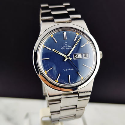 Omega Genéve Automatic Blue Dial German Day-Date 1975 Serviced 08/2026 [REF. 166.0174]