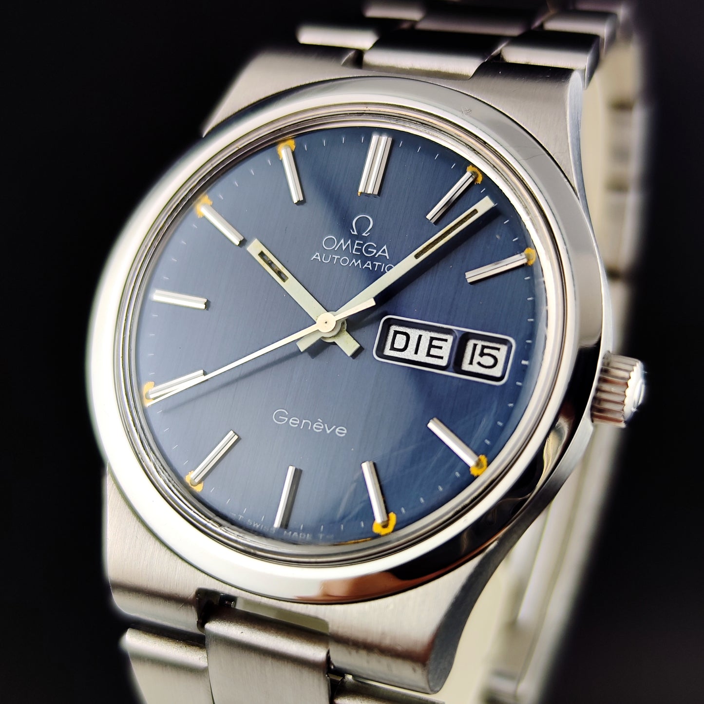 Omega Genéve Automatic Blue Dial German Day-Date 1975 Serviced 08/2026 [REF. 166.0174]