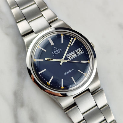 Omega Genéve Automatic Blue Dial German Day-Date 1975 Serviced 08/2026 [REF. 166.0174]