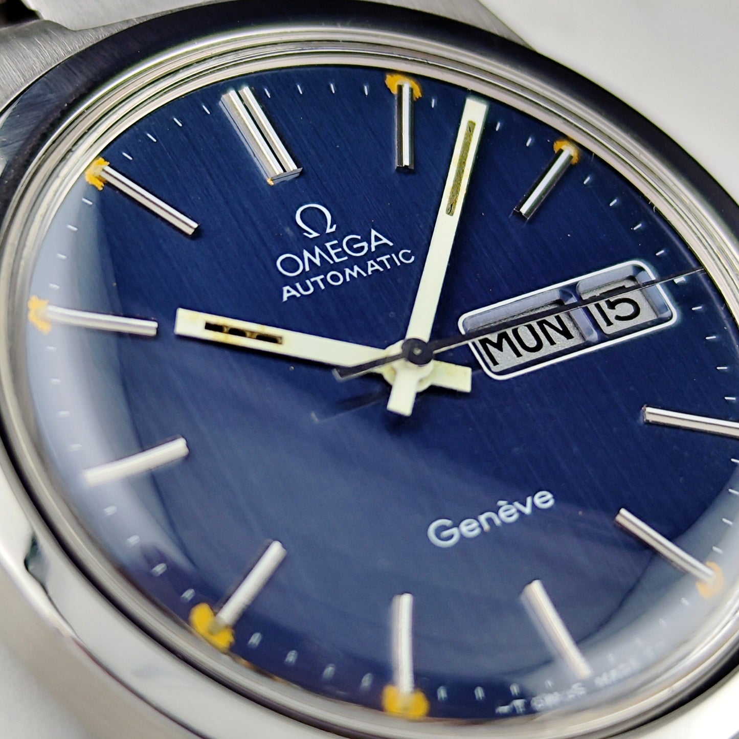 Omega Genéve Automatic Blue Dial German Day-Date 1975 Serviced 08/2026 [REF. 166.0174]