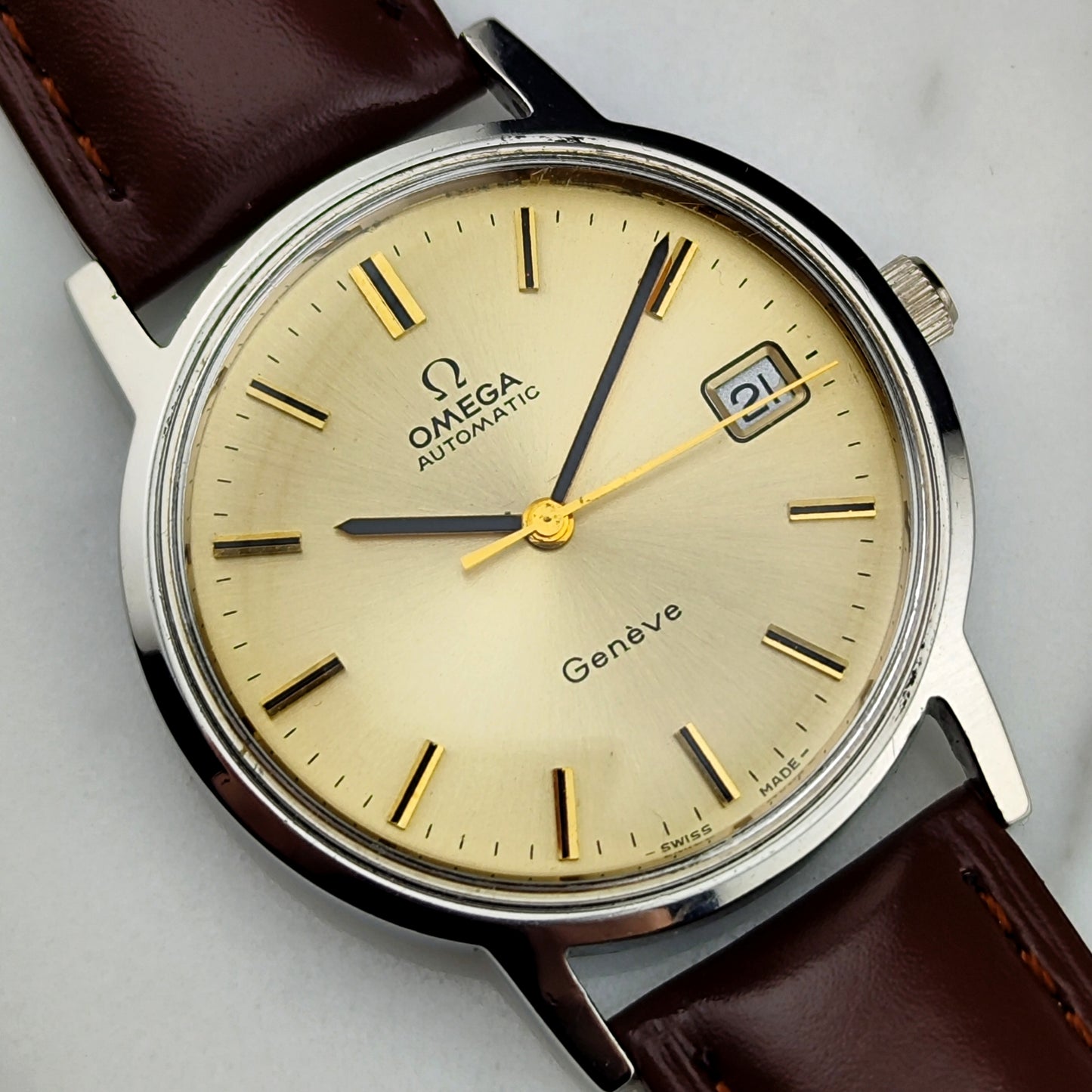 OMEGA Genéve Automatic Date Rare Champagner Dial [REF. 166.0163]
