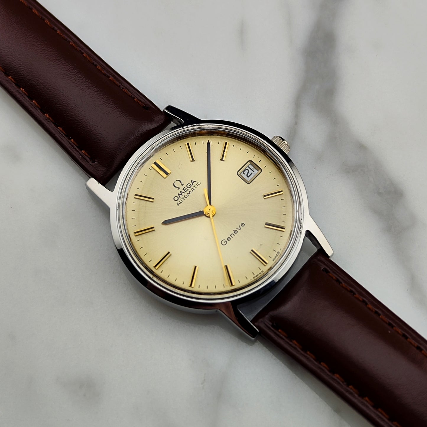 OMEGA Genéve Automatic Date Rare Champagner Dial [REF. 166.0163]