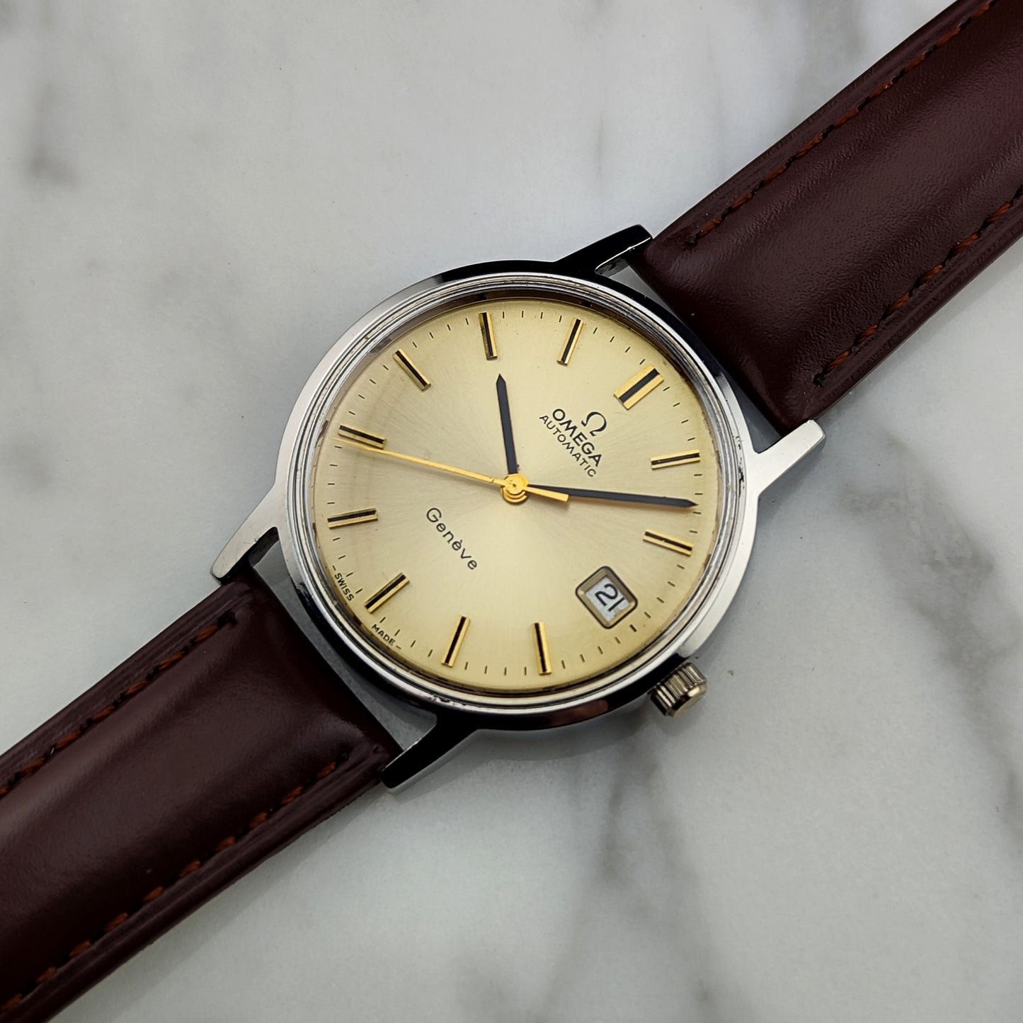 OMEGA Genéve Automatic Date Rare Champagner Dial [REF. 166.0163]