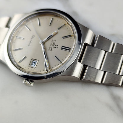 Omega Genéve Automatic Date Creme Dial Steel Bracelet 1973 Serviced 08/2026 [REF. 166.0173]