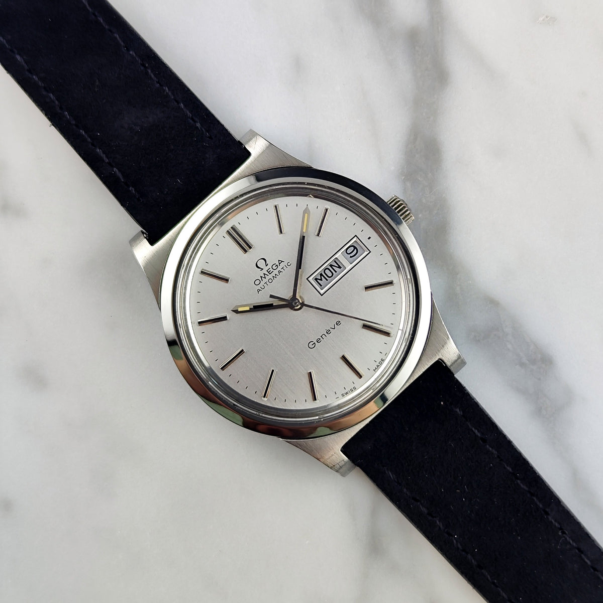 Omega Genéve Automatic Day-Date Silver Dial Mint+ 1977 Serviced 10/2026 – Bild 1
