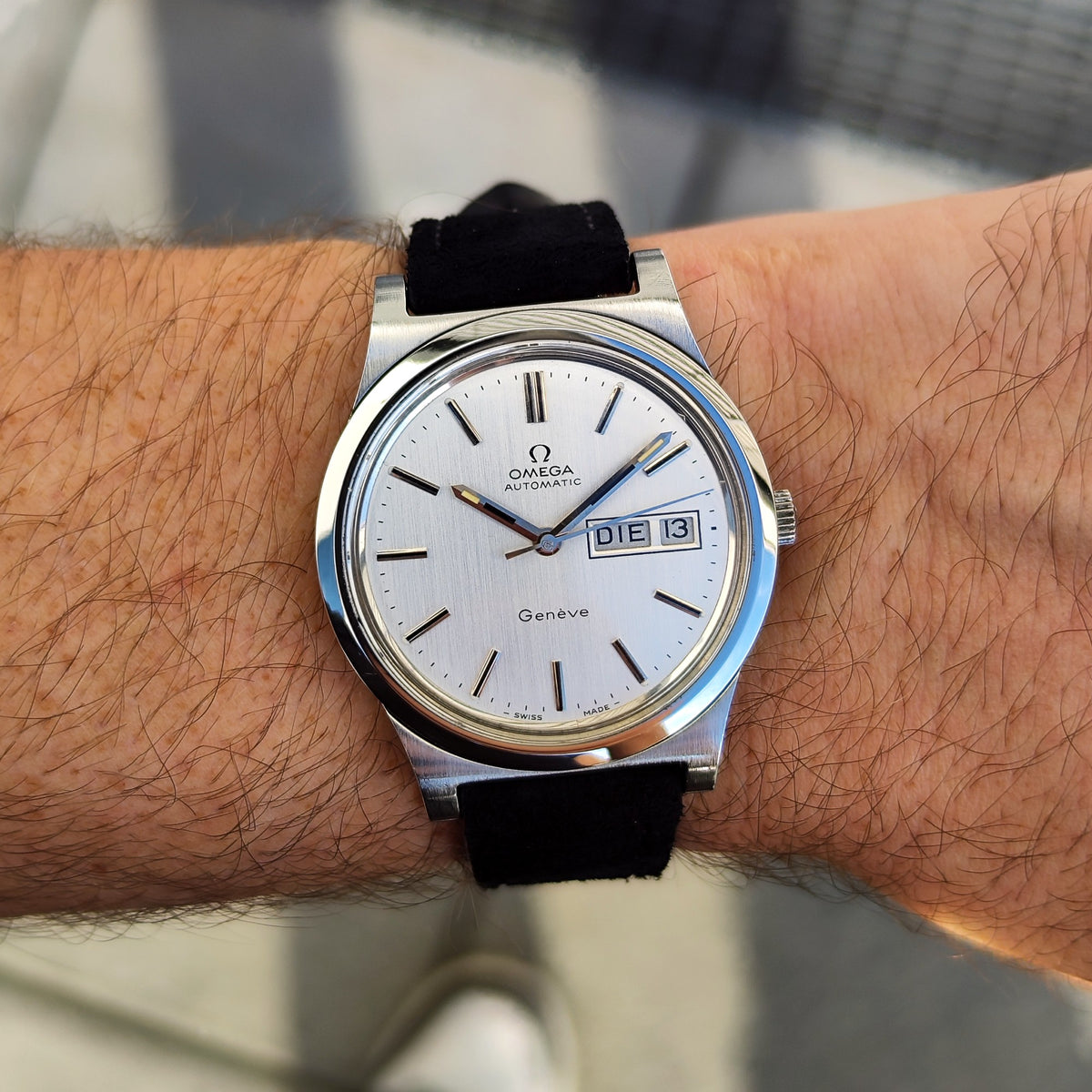 Omega Genéve Automatic Day-Date Silver Dial Mint+ 1977 Serviced 10/2026 – Bild 2