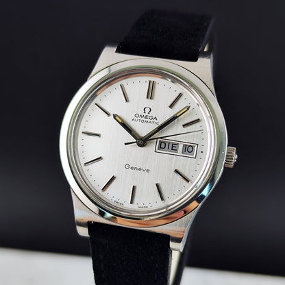 Omega Genéve Automatic Day-Date Silver Dial Mint+ 1977 Serviced 10/2026 – Bild 3